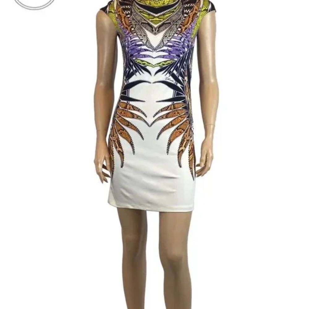 Pre-owned White Just Cavalli Bodycon - Size EU 40